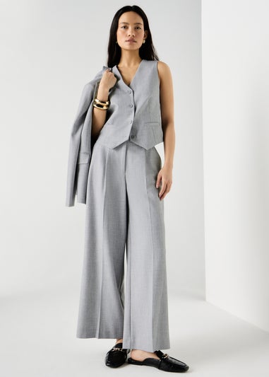 Et Vous Grey Marl PVL Wide Leg Co Ord Trousers