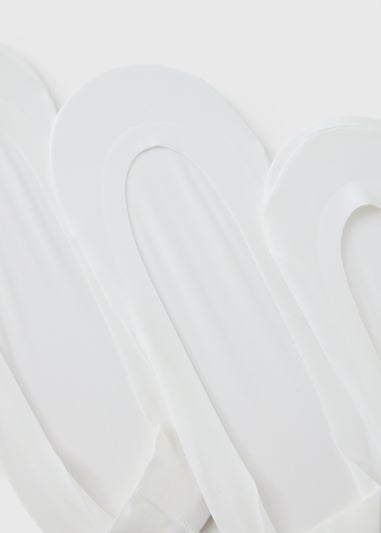 3 Pack White Seamless Footsie Socks