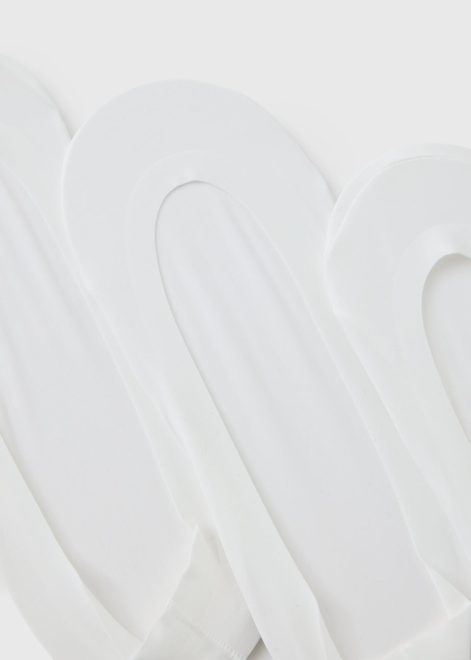 3 Pack White Seamless Footsie Socks