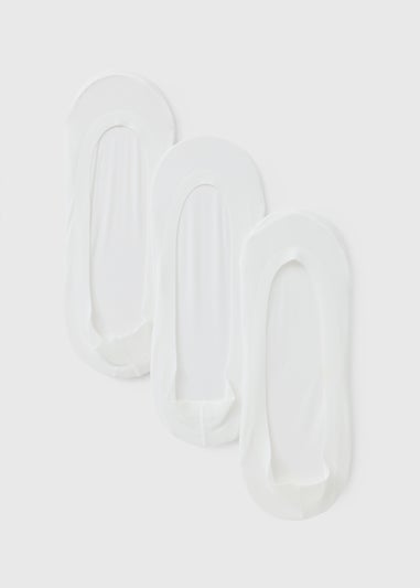 3 Pack White Seamless Footsie Socks