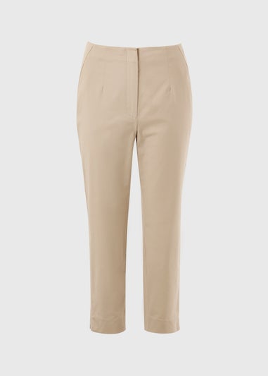 Et Vous Camel Ankle Grazer Slim Fit Trousers