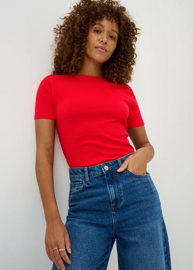 Red Fitted T-Shirt