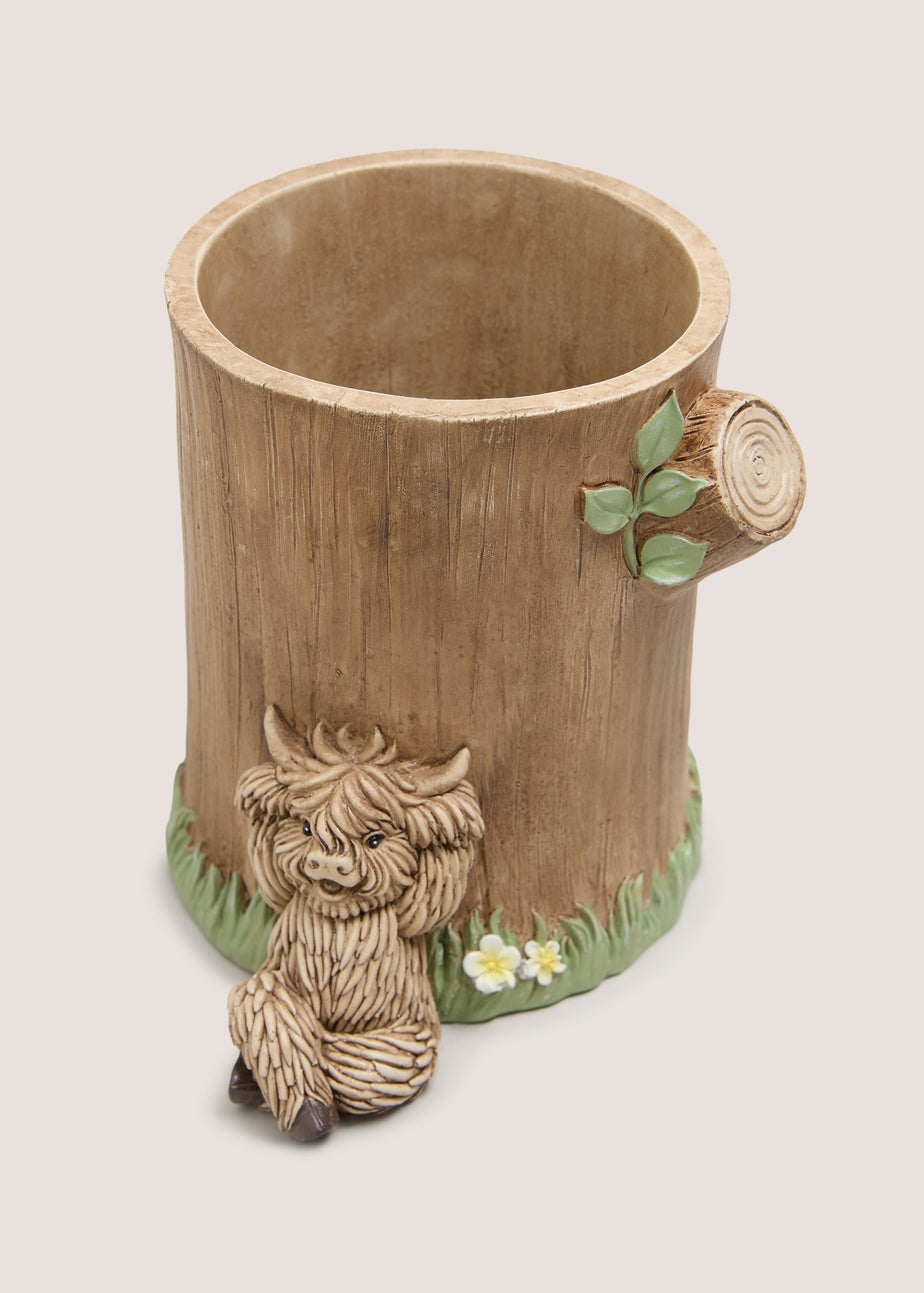 Highland Cow Utensil Holder