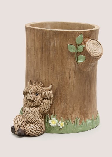 Highland Cow Utensil Holder