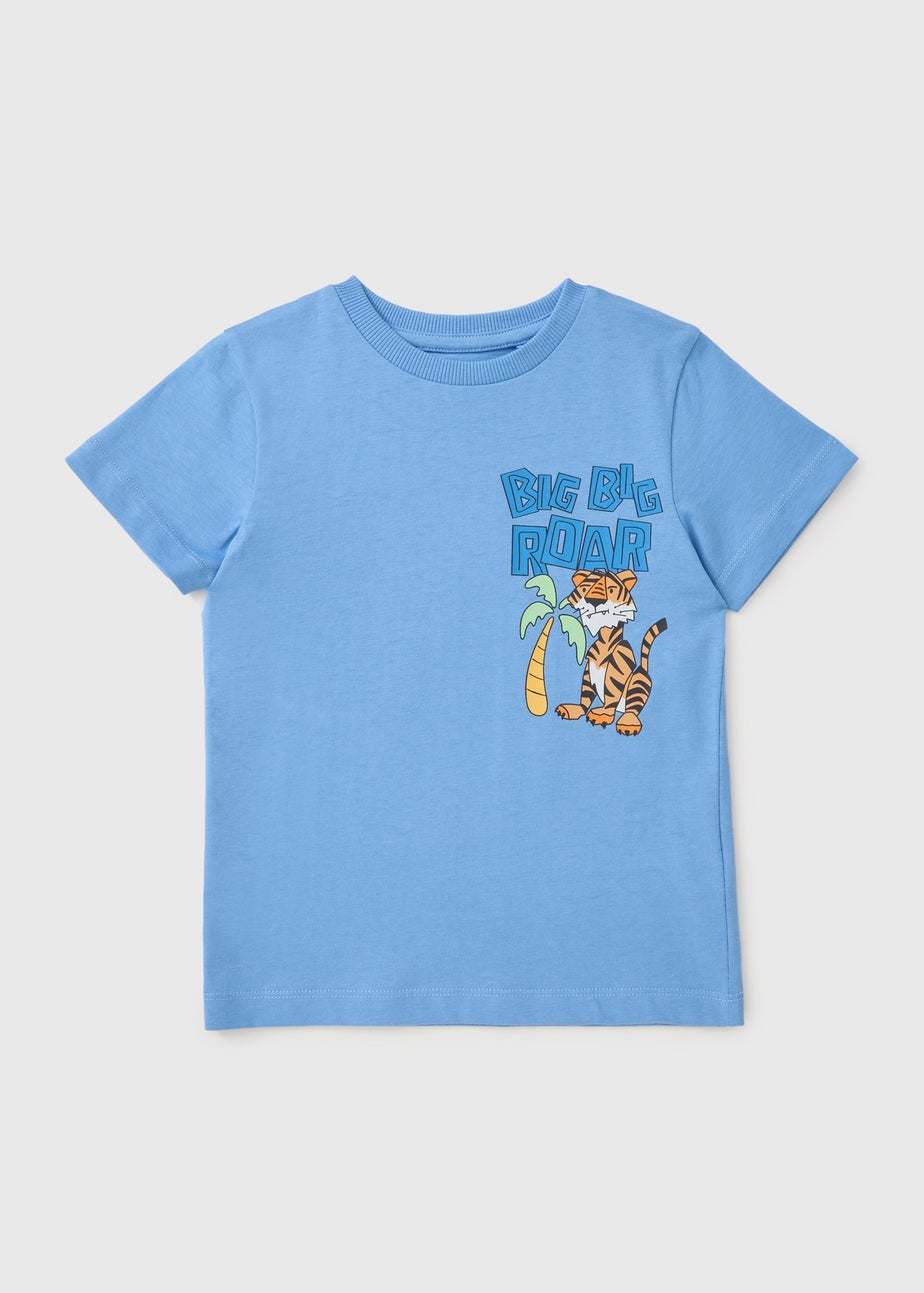 Boys Blue Tiger T-Shirt (1-7yrs)
