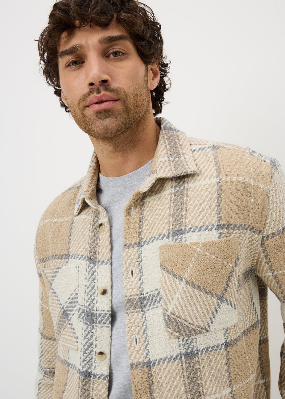 Stone Textured Check Jacket