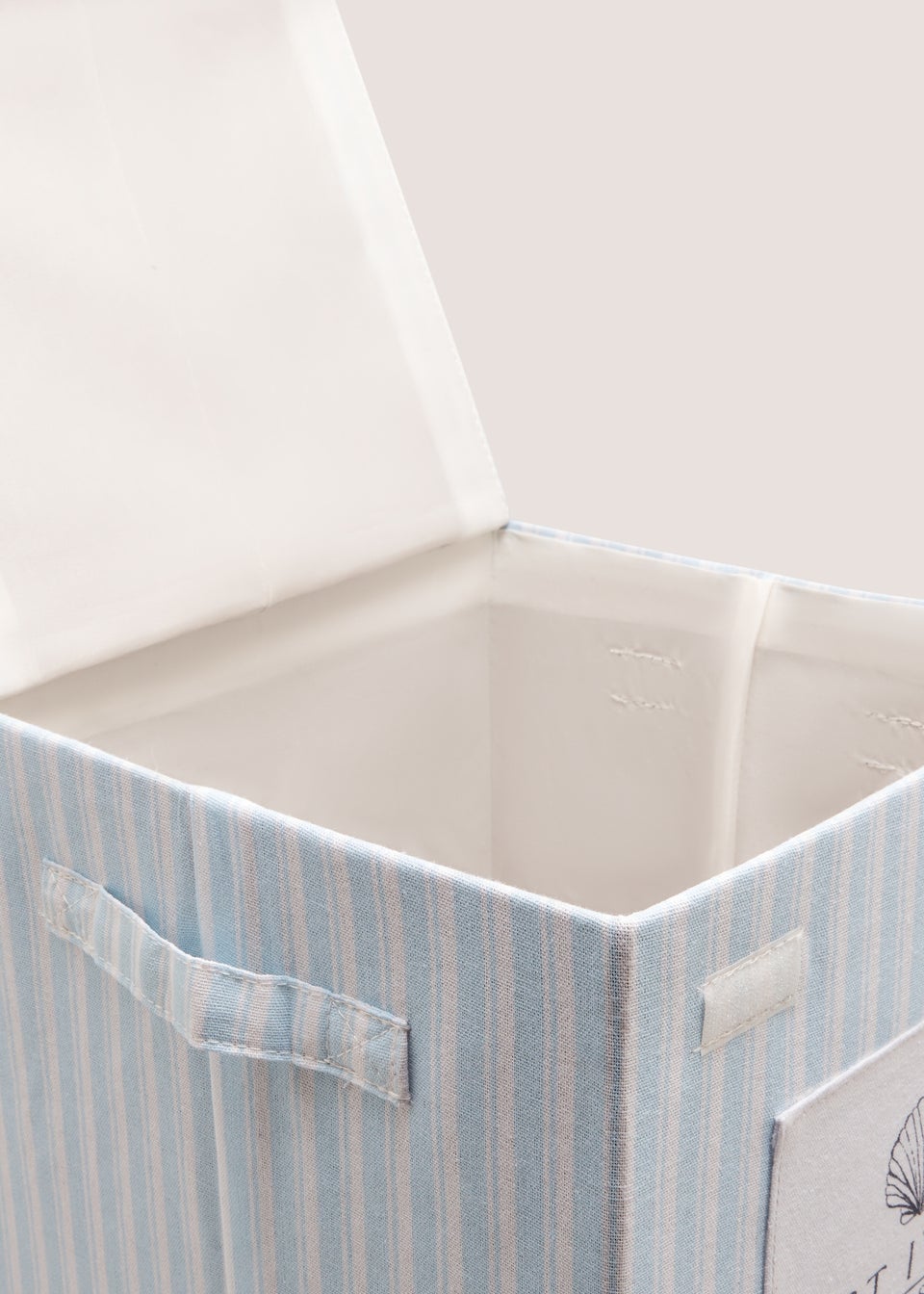 St Ives Stripe Collapsible Laundry Basket
