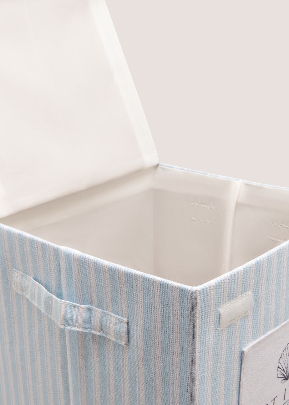 St Ives Stripe Collapsible Laundry Basket