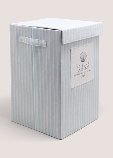 St Ives Stripe Collapsible Laundry Basket