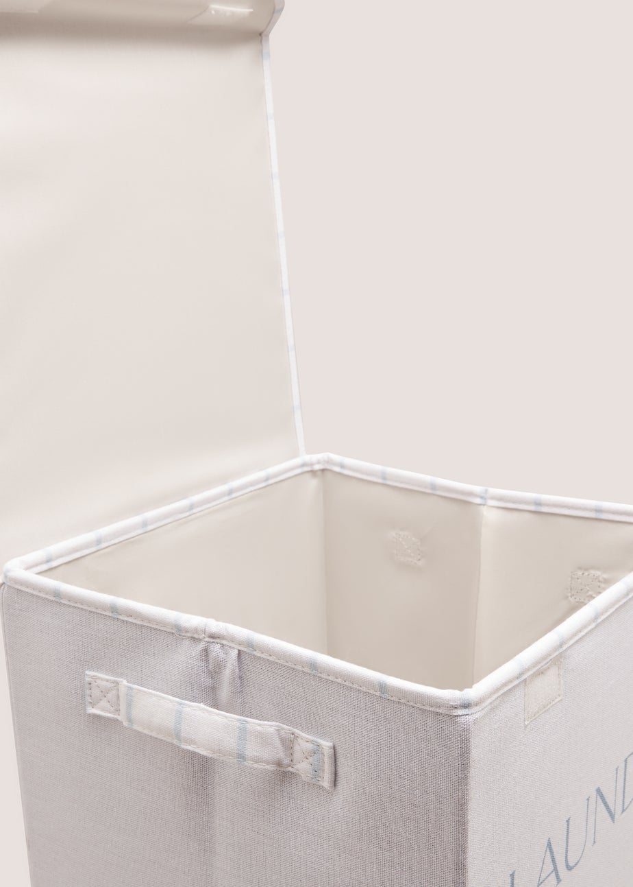 White Puffin Laundry Basket