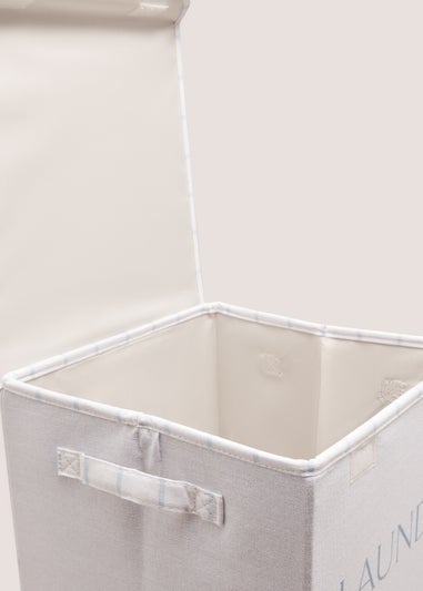 White Puffin Laundry Basket