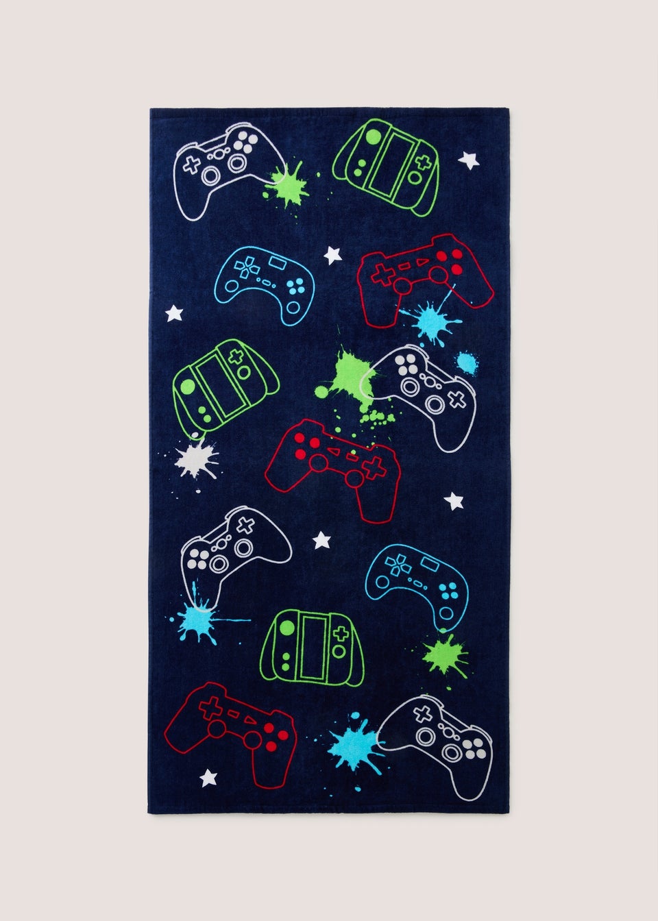 Kids Navy Gamer Beach Towel
