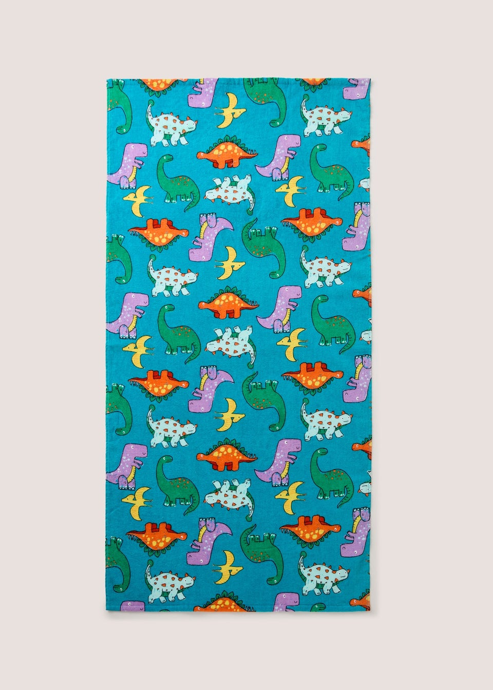 Kids Blue Dino Beach Towel