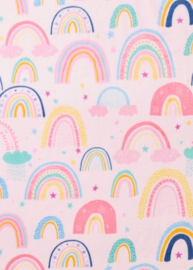 Kids Pink Rainbow Beach Towel
