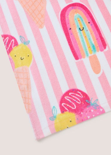 Pink Ice Cream Beach Towel