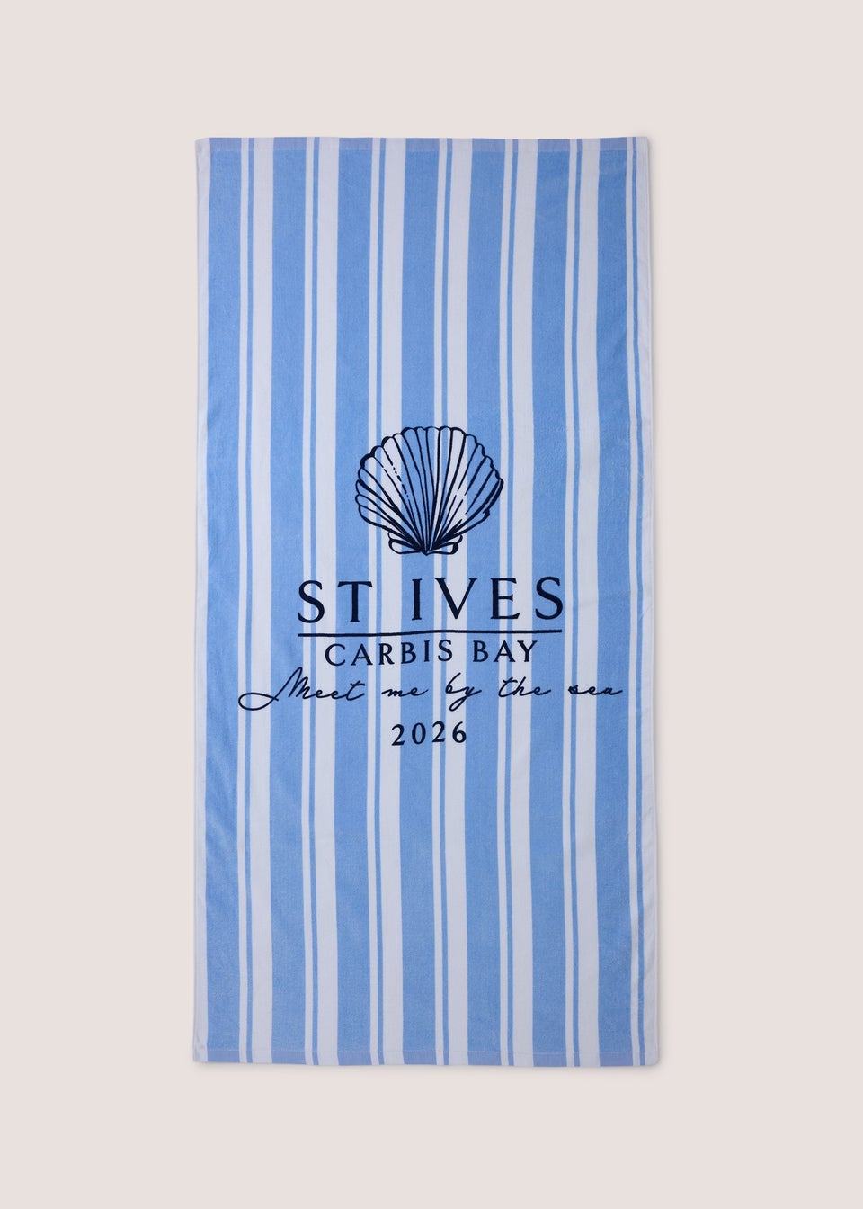 Blue Stripe St Ives Beach Towel