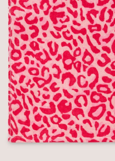 Kids Pink Leopard Beach Towel