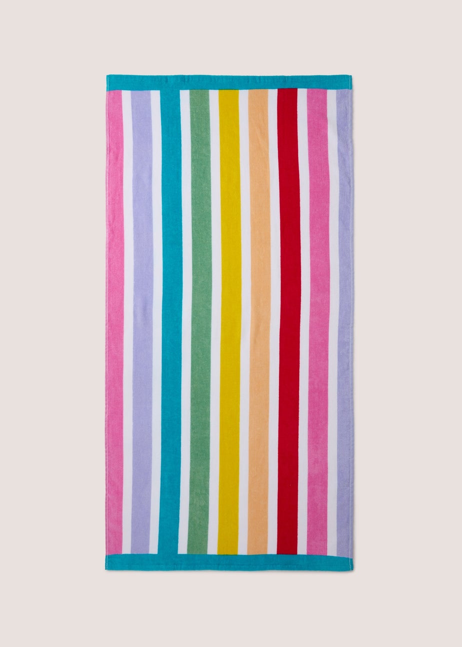 Rainbow Stripe Beach Towel