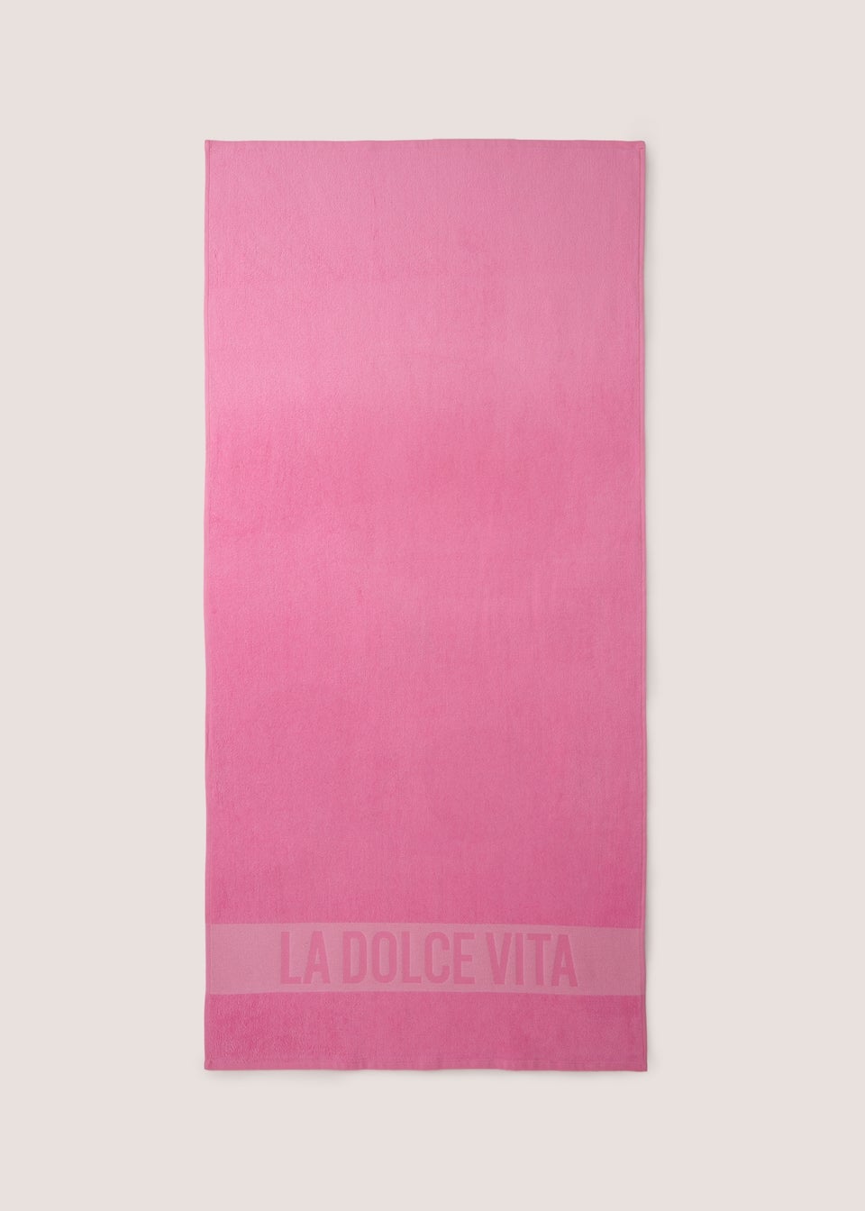 Pink Slogan Beach Towel