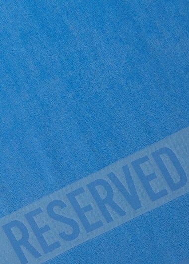 Blue Reserved Beach Towel