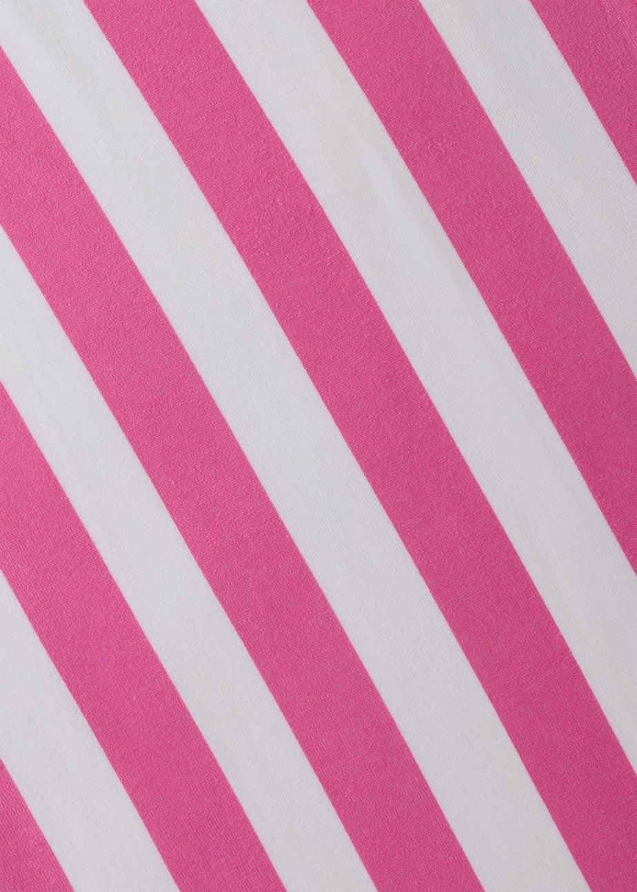 Pink Stripe Beach Towel