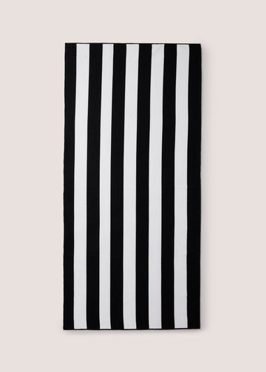 Black Stripe Beach Towel