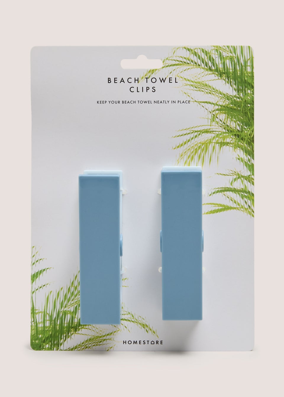Blue Beach Towel Clips