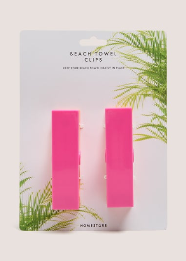 Pink Beach Towel Clips