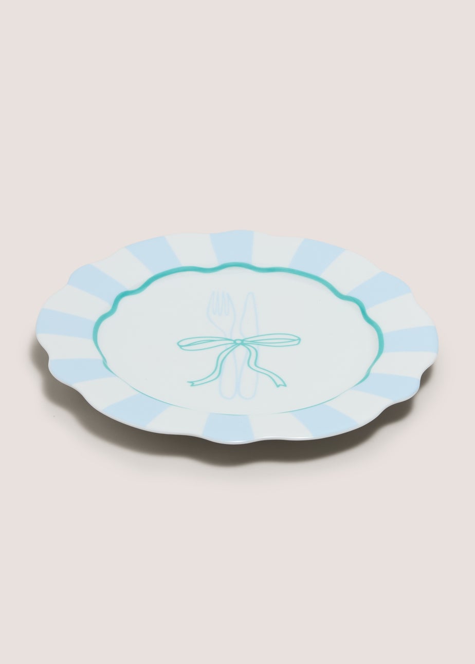 Blue Bow Dinner Plate