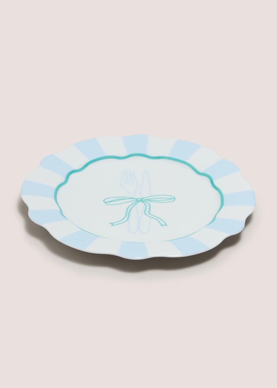 Blue Bow Dinner Plate