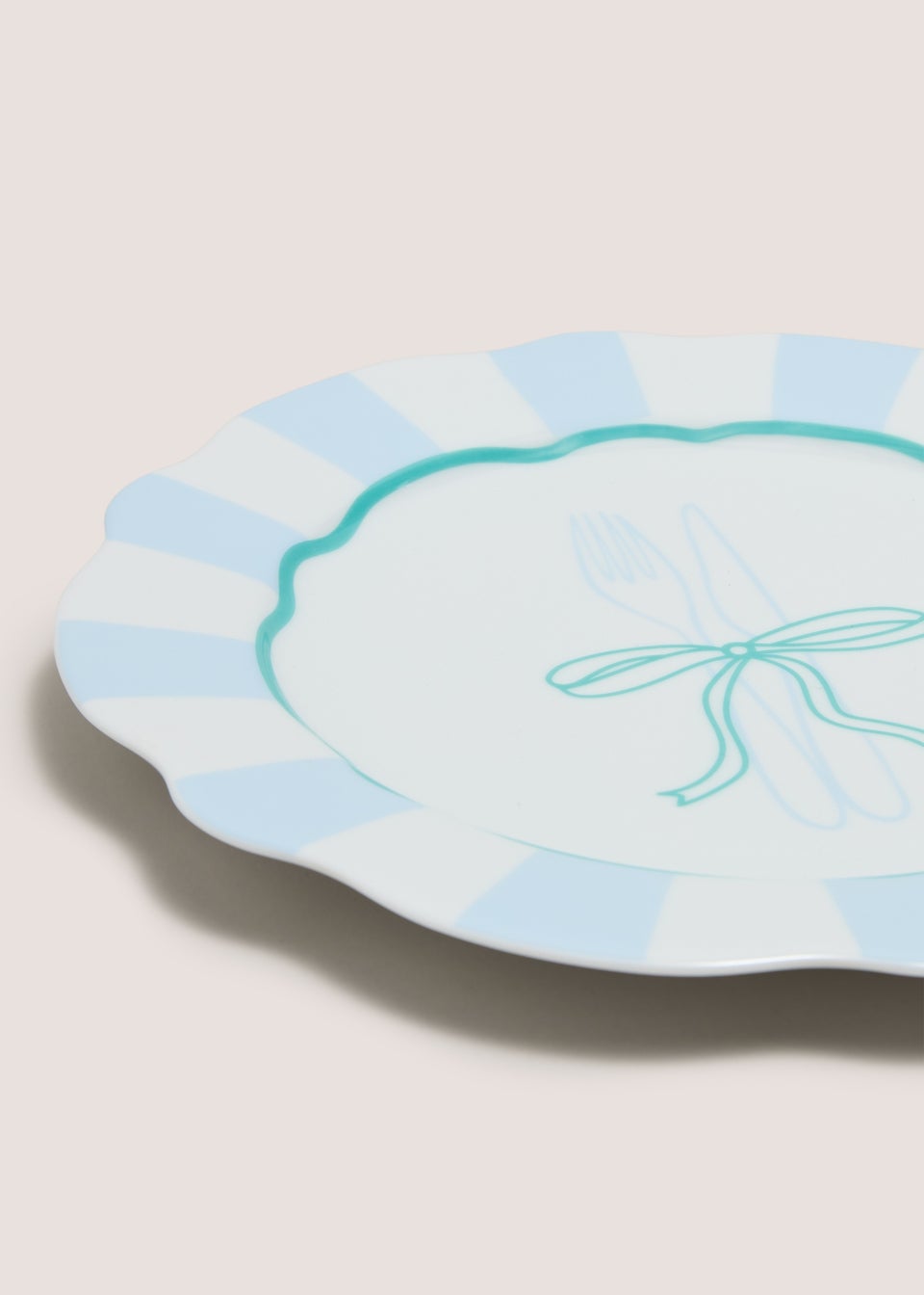 Blue Bow Dinner Plate