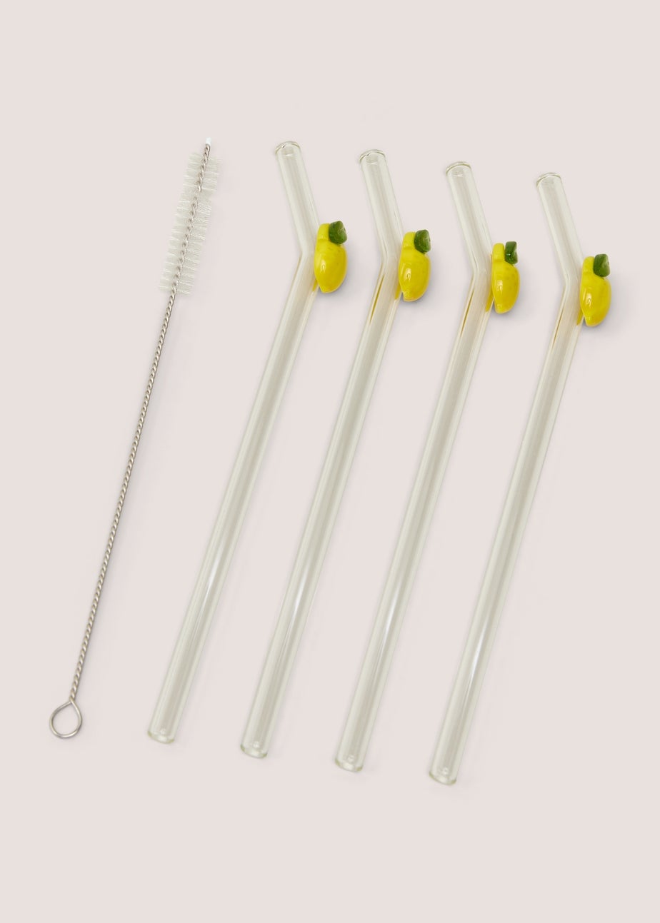 Sorrento Lemon Glass Straws