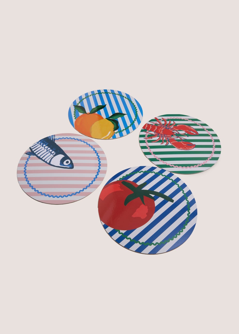 4 Pack Multicolour Sorrento Placemats