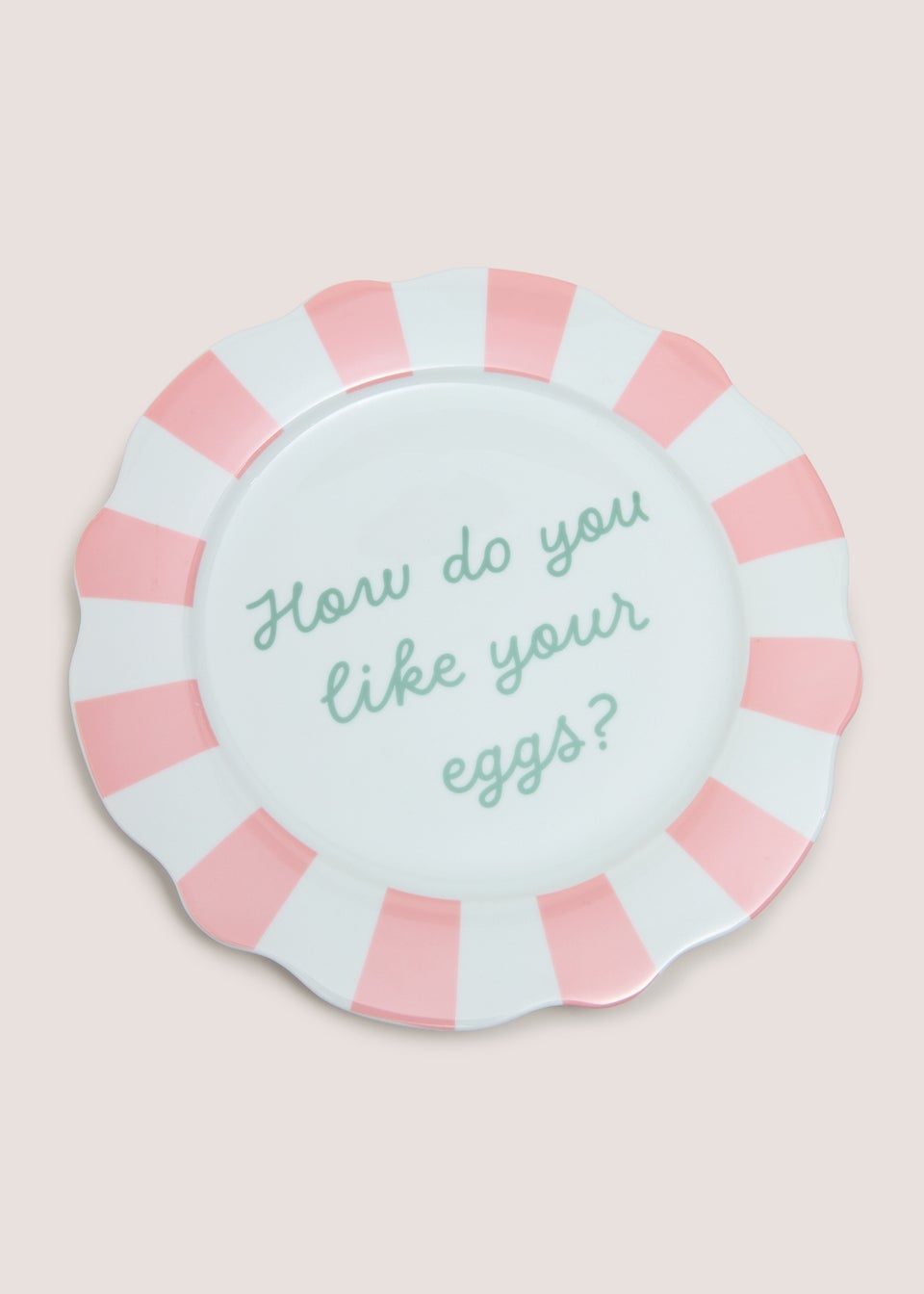Pink Breakfast Slogan Dinner Plate