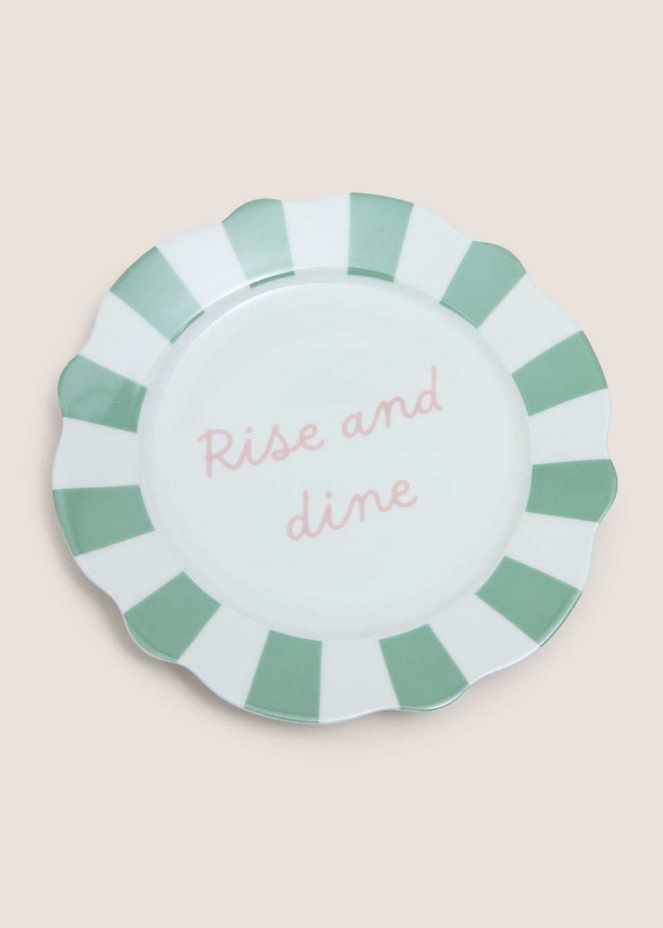 Green Breakfast Slogan Side Plate