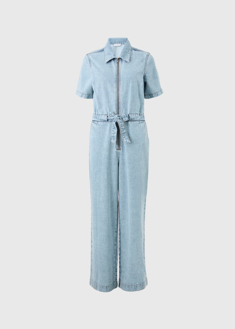 Light Wash Denim Boiler Suit