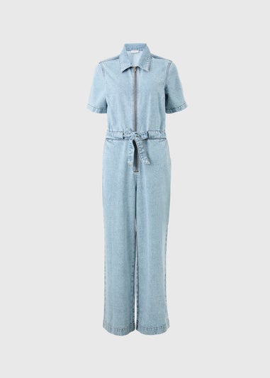 Light Wash Denim Boiler Suit
