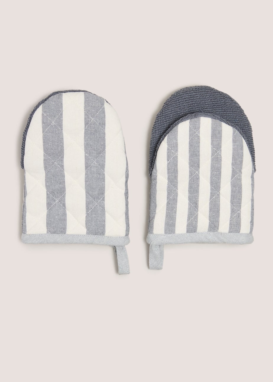 Grey Striped Mini Mitts