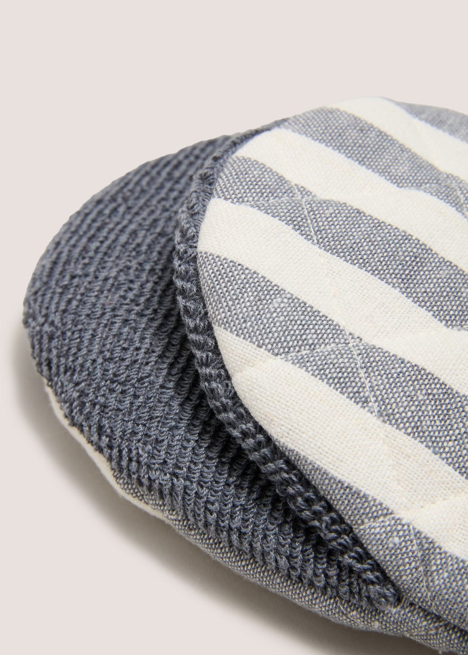 Grey Striped Mini Mitts