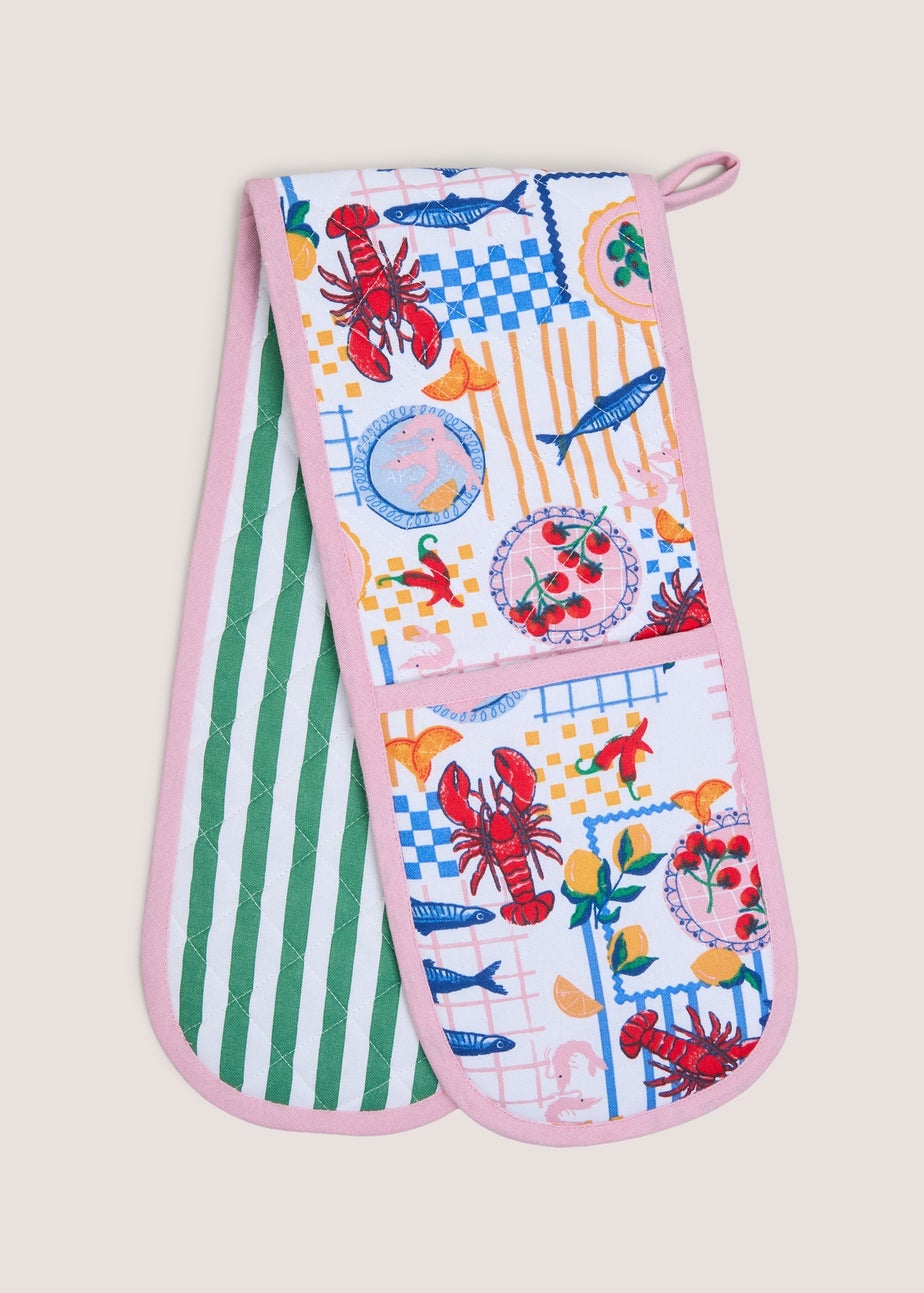 Multicolour Sorrento Printed Oven Gloves