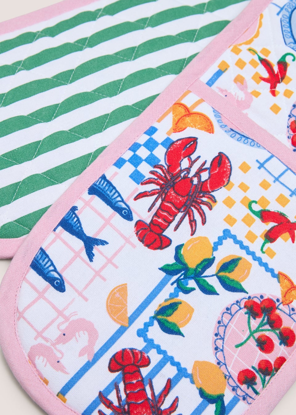 Multicolour Sorrento Printed Oven Gloves