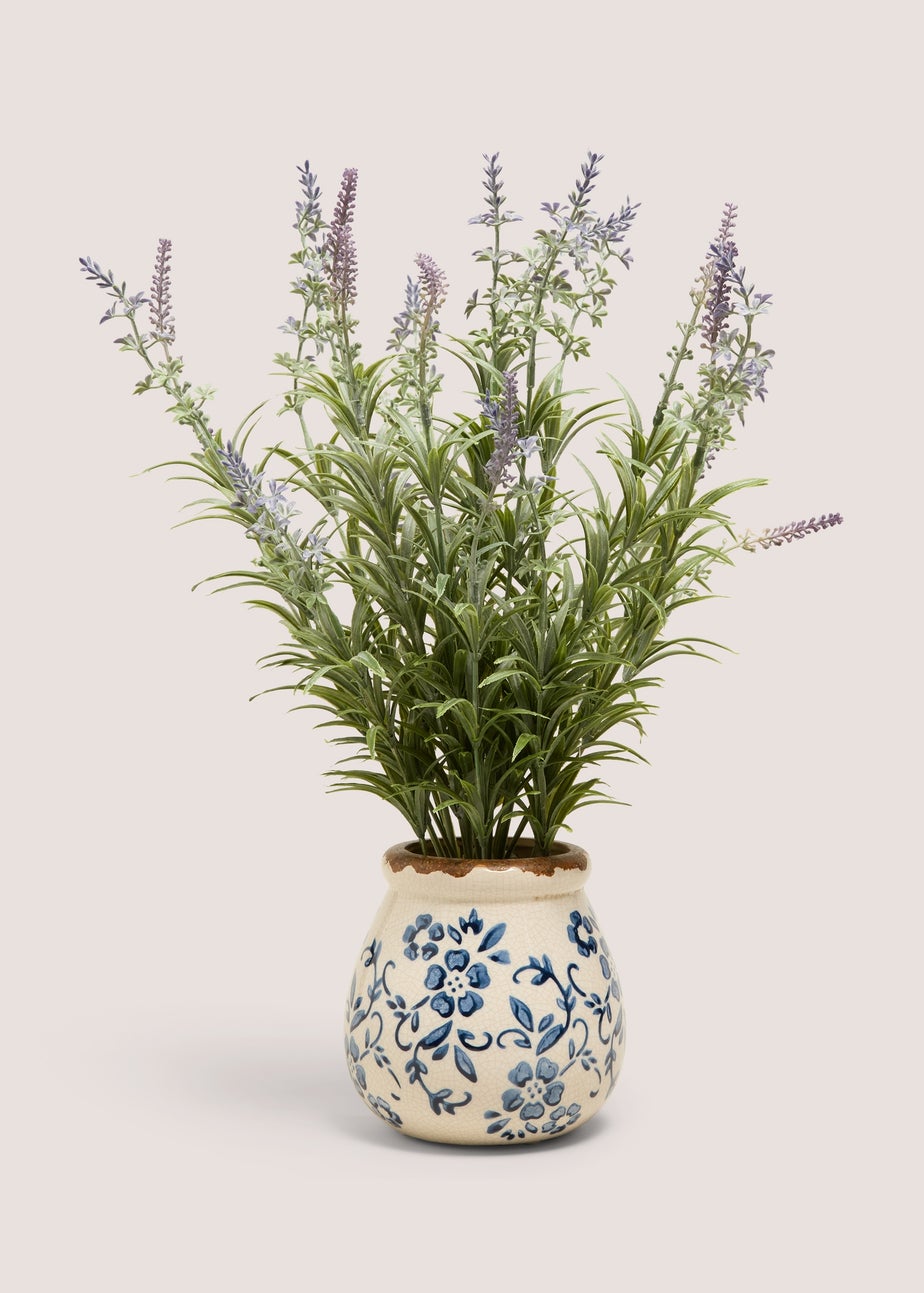 Small Lavender Jacobean Pot