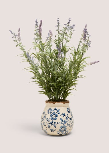 Small Lavender Jacobean Pot