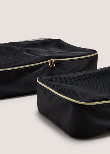 2 Pack Black Packing Cubes