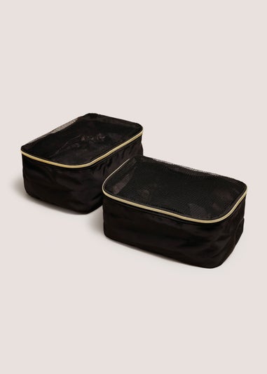 2 Pack Natural Black Packing Cubes