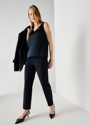 Et Vous Navy Satin Vest Top