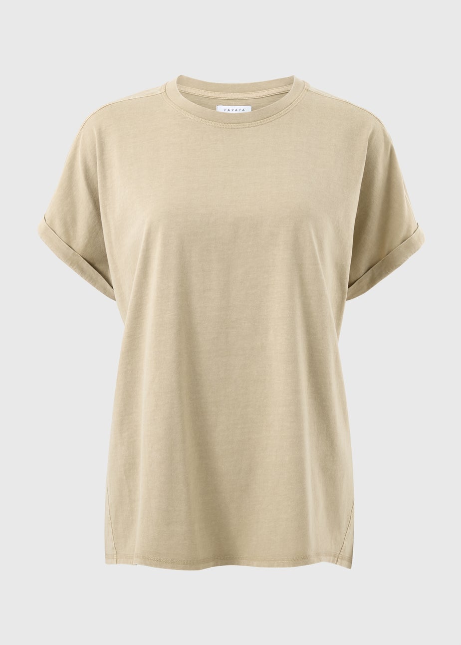 Green Acid Wash Longline T-Shirt