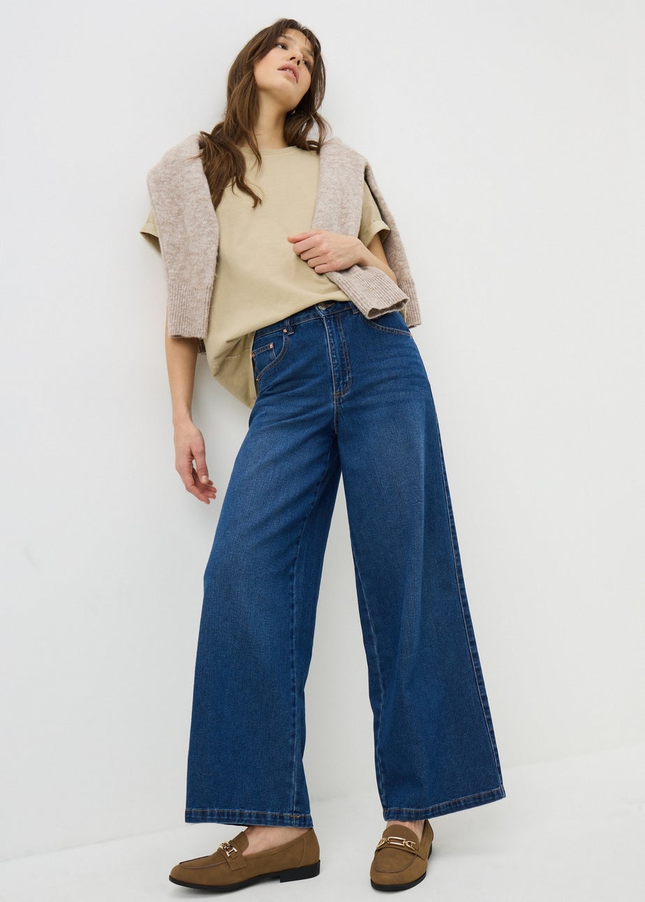 Green Acid Wash Longline T-Shirt