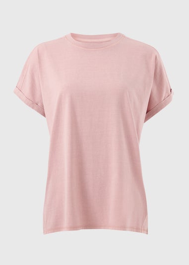 Nude Pink Longline T-Shirt