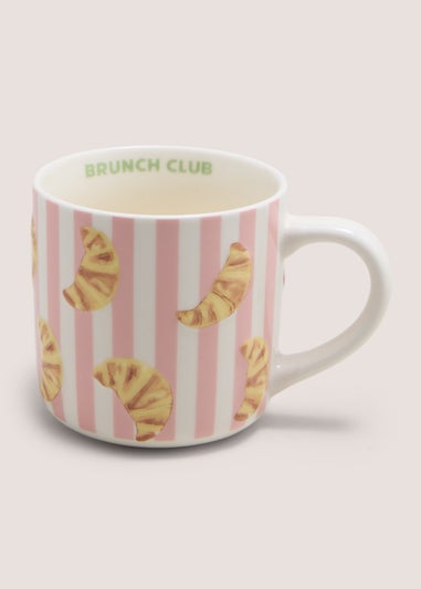 Brunch Club Striped Embossed Mug